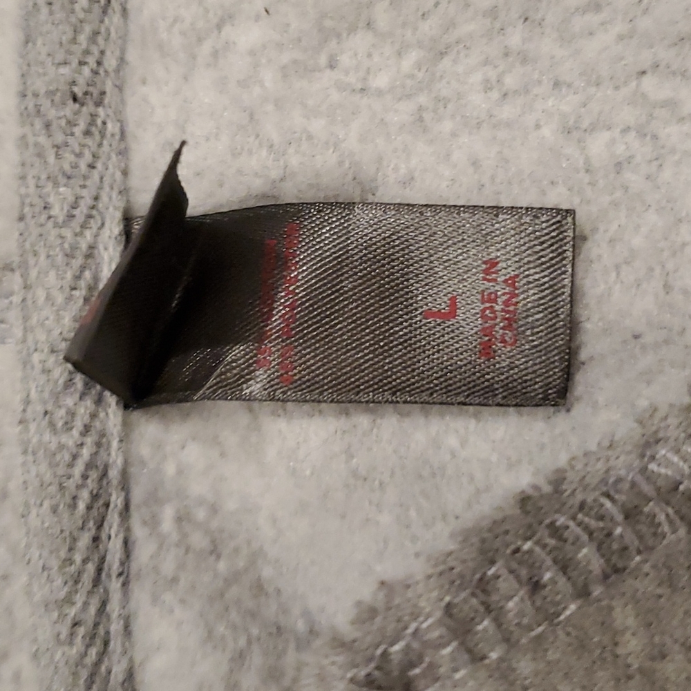 Womens District light & dark gray baseball hoodie size L - Picture 5 of 6